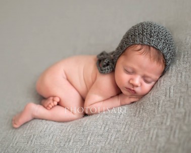 Newborn photo props - RICE BONNET