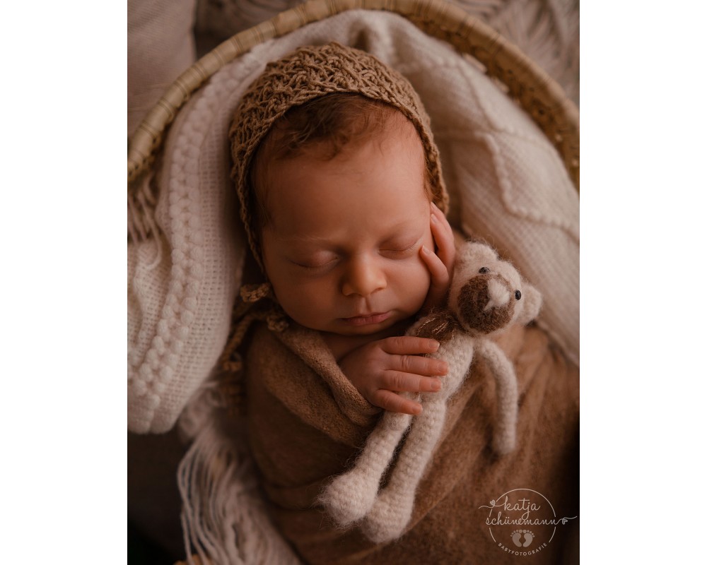 Czapeczka do sesji noworodkowych - LUCKY BONNET