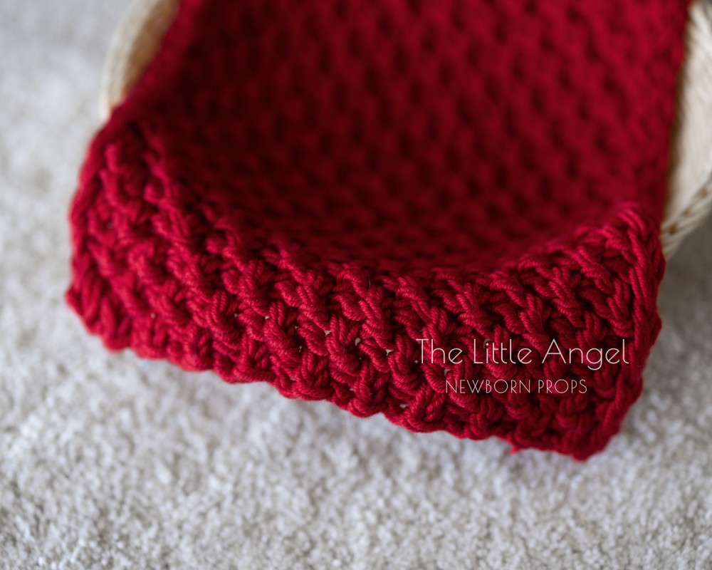 Grubopleciony kocyk do sesji - PEPE - Little Angel Newborn Props