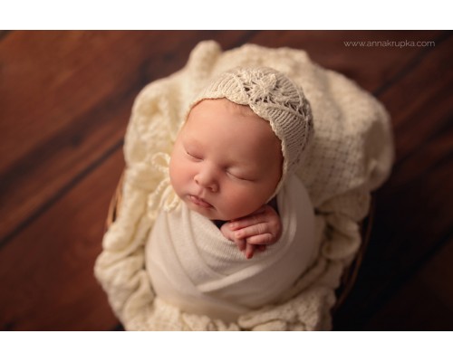 Beautiful newborn photo hat - LILY BONNET