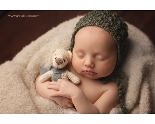 Czapeczka do sesji noworodkowych - LUCKY BONNET