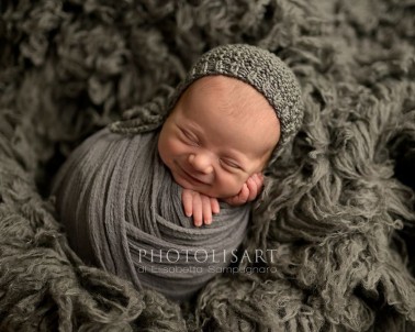 Newborn photo props - czapeczka do sesji RICE BONNET