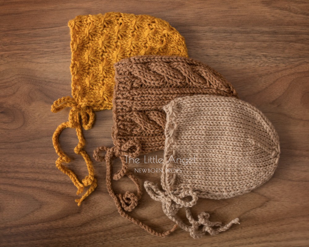 Little Angel Props - AUTUMN SET OF  BONNETS