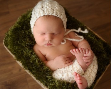 Newborn Props - Plait Set - bonnet and long pants