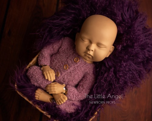 Newborn photo props - rompers SHAGGY