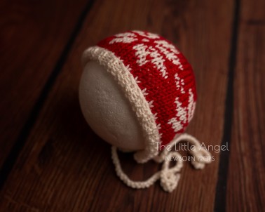 CHRISTMAS NEWBORN BONNET