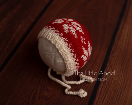 CHRISTMAS NEWBORN BONNET