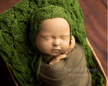 Newborn props set - blanket & hat SANDRA