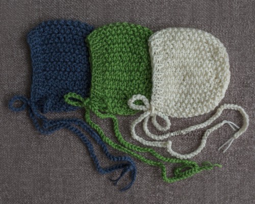 Newborn photo props - czapeczka do sesji RICE BONNET