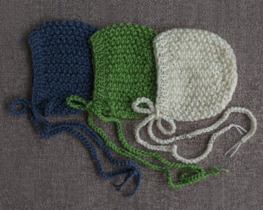 Newborn photo props - czapeczka do sesji RICE BONNET