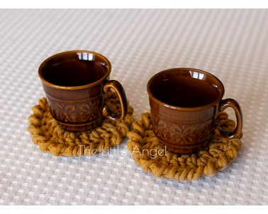 Cotton cord coasters - Little Angel Props