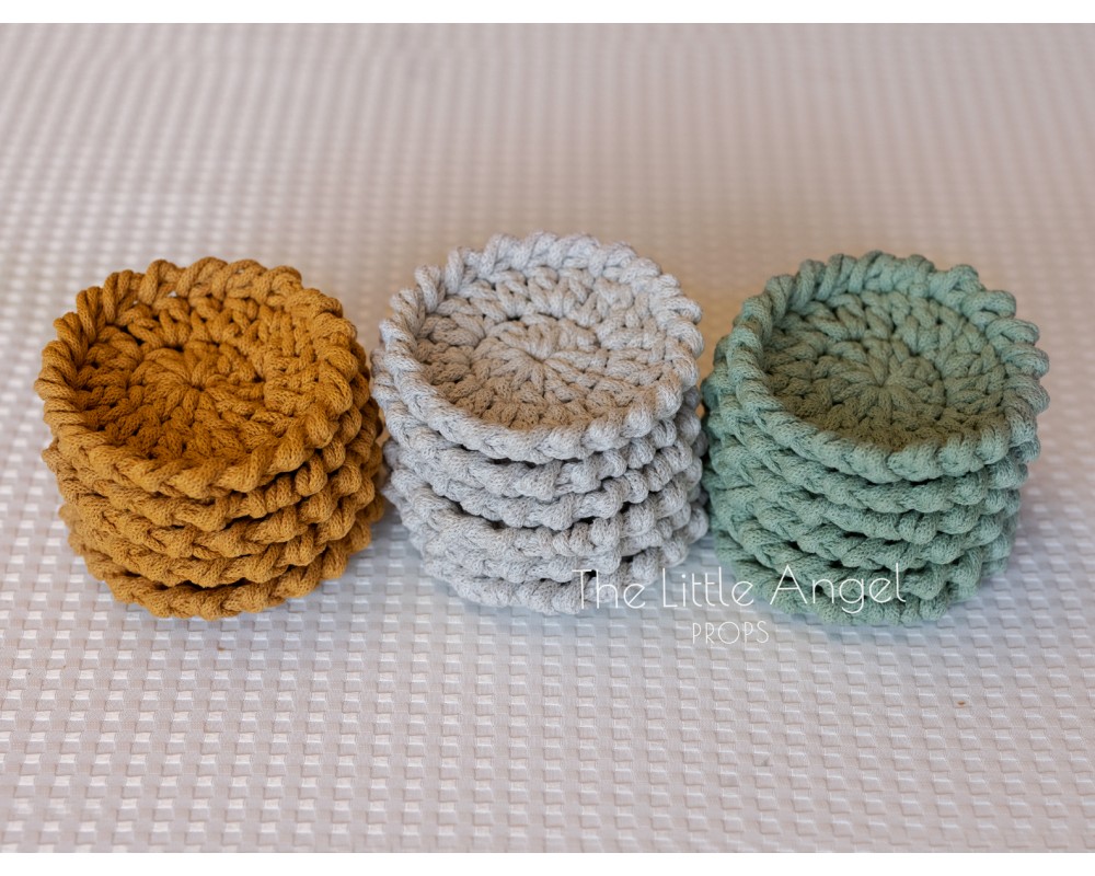 Cotton cord coasters - Little Angel Props