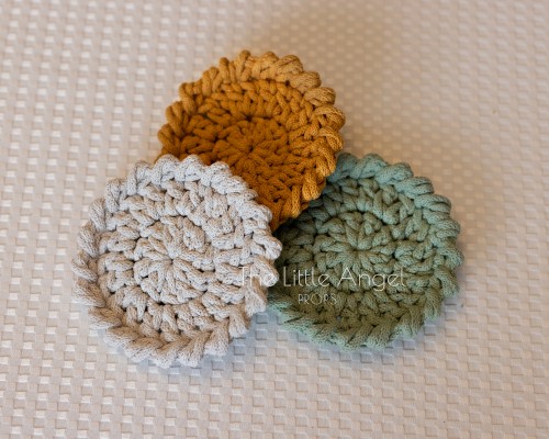 Cotton cord coasters - Little Angel Props