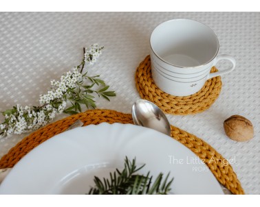 Cotton cord table and cup coasters - Little Angel Props