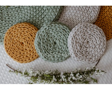 Cotton cord table and cup coasters - Little Angel Props