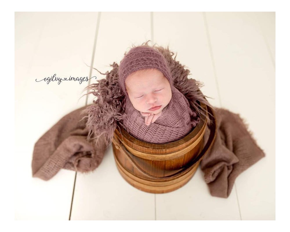 Newborn photo props - PRETTY BONNET