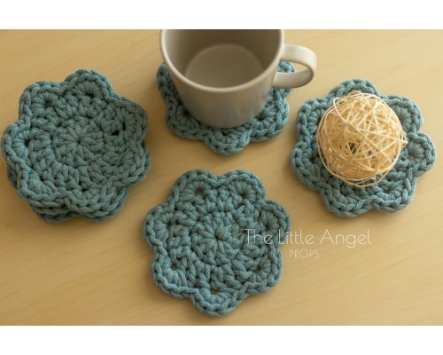 Pleciony koszyk i 6 podstawek - Little Angel Props