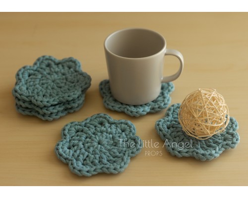 Pleciony koszyk i 6 podstawek - Little Angel Props