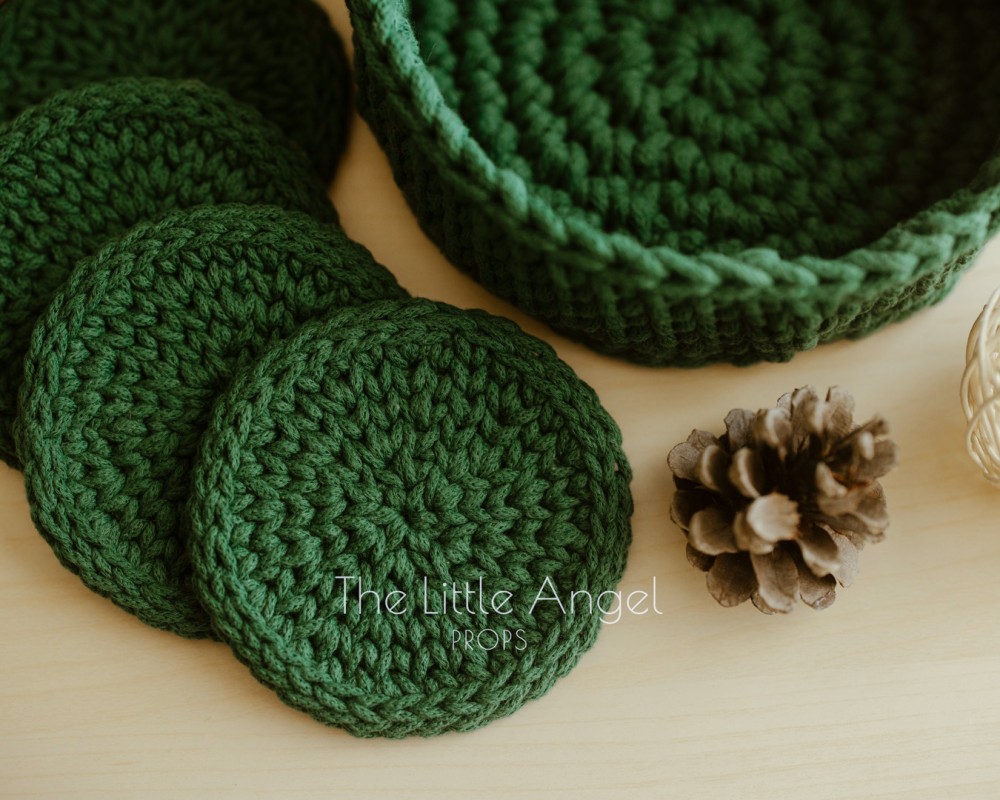 LEŚNY KOSZYK & 4 PODSTAWKI POD KUBKI - Little Angel Props