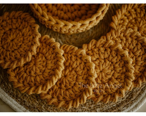 Szydełkowe podstawki pod kubek & koszyk- Little Angel Props