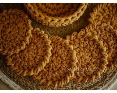 Szydełkowe podstawki pod kubek & koszyk- Little Angel Props