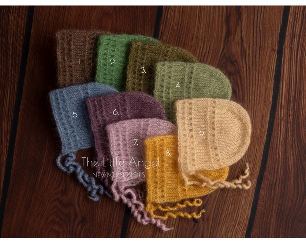 Czapki do sesji noworodkowej - PRETTY BONNETS